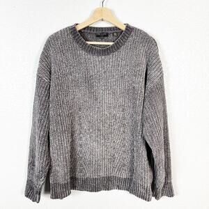 Ted Baker Womens Innia Chenille Woven Super Soft‎ Crew Neck Sweater Grey Size M